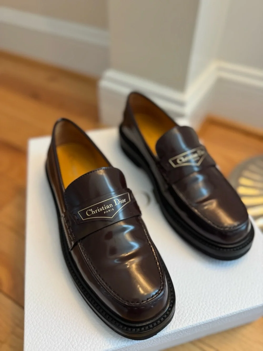 Dior Women’s Penny Loafer in Deep Amaranth Brown - Picture 4 of 11